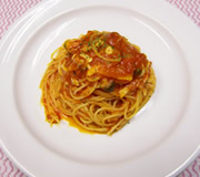 なすのトマトソースパスタ